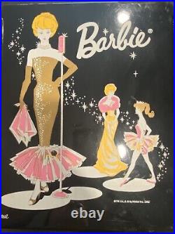 Vintage 1962 Mattel Black Barbie Trunk/Case With Barbie Doll +Accessories