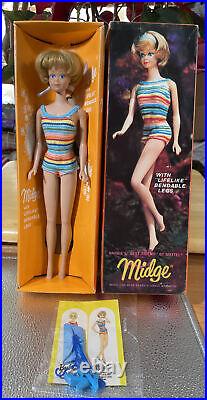 Vintage 1964 American Girl Blonde Midge Bend Leg #1080 VHTFStunning DollMIB