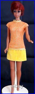 Vintage 1968 BARBIE JULIA RED HAIR in CANDLELIGHT CAPERS DRESS & CAPE N/M MINT