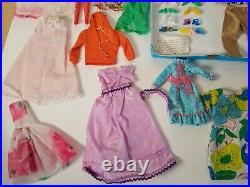 Vintage 1968 World Of Barbie Vinyl Case Mixed Lot Barbies Topper WOL Clothes