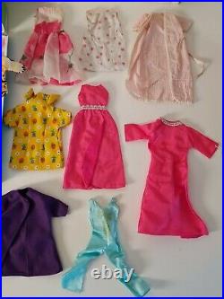 Vintage 1968 World Of Barbie Vinyl Case Mixed Lot Barbies Topper WOL Clothes