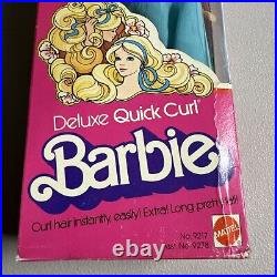 Vintage 1975 Mattel Deluxe Quick Curl Barbie Doll Mint Open Box with Accessories