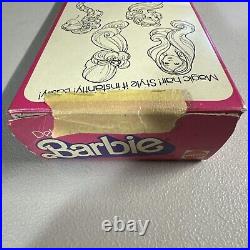 Vintage 1975 Mattel Deluxe Quick Curl Barbie Doll Mint Open Box with Accessories