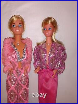 Vintage 1977 Superstar Barbie Doll Lot Of Two In Rare Fashions