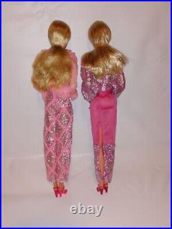 Vintage 1977 Superstar Barbie Doll Lot Of Two In Rare Fashions