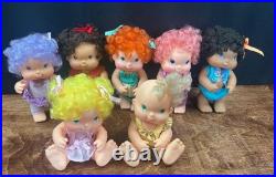 Vintage 1980s Hallmark Hugga Bunch Vinyl Doll Lot of 7