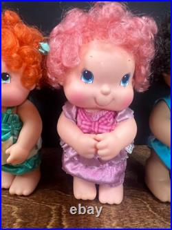 Vintage 1980s Hallmark Hugga Bunch Vinyl Doll Lot of 7