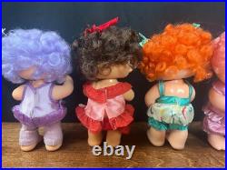 Vintage 1980s Hallmark Hugga Bunch Vinyl Doll Lot of 7