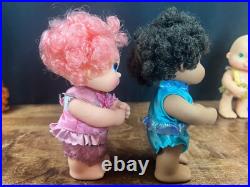 Vintage 1980s Hallmark Hugga Bunch Vinyl Doll Lot of 7