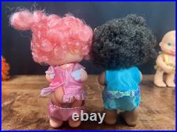 Vintage 1980s Hallmark Hugga Bunch Vinyl Doll Lot of 7