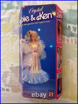 Vintage 1983 Crystal Barbie & Ken Doll Lot In Box