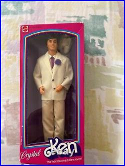 Vintage 1983 Crystal Barbie & Ken Doll Lot In Box