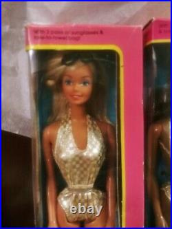 Vintage 1983 Mattel Sun Gold Malibu Barbie 1067/Hispanic 4970/A. A 7745 NIB NRFB