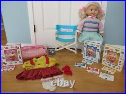Vintage 1985 Cricket Lot 25 Doll, Outfits, Books, Tapes, Bag, Chair Works