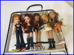Vintage 2001 BRATZ Dolls Lot With Accessories & Case YASMIN ROXXI SASHA By MGA