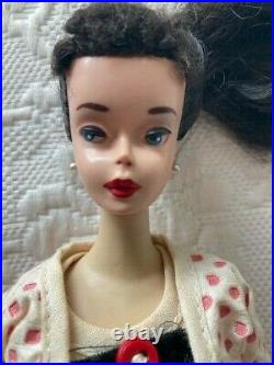 Vintage # 3 Brunette Ponytail Barbie. Near Mint Condition