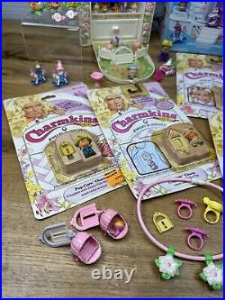 Vintage 80s CHARMKINS Lot New Doll House Charms Jewelry Pets Train Clips Hasbro