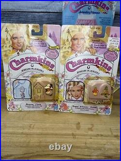 Vintage 80s CHARMKINS Lot New Doll House Charms Jewelry Pets Train Clips Hasbro
