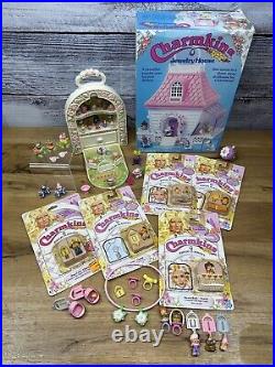 Vintage 80s CHARMKINS Lot New Doll House Charms Jewelry Pets Train Clips Hasbro