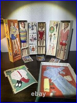 Vintage Allan Barbie Ken Dolls BOXES DETAILS & WRIST TAG All Original & Clothes