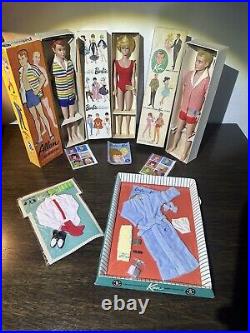 Vintage Allan Barbie Ken Dolls BOXES DETAILS & WRIST TAG All Original & Clothes