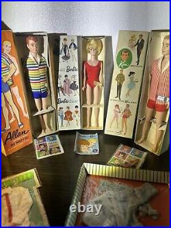 Vintage Allan Barbie Ken Dolls BOXES DETAILS & WRIST TAG All Original & Clothes