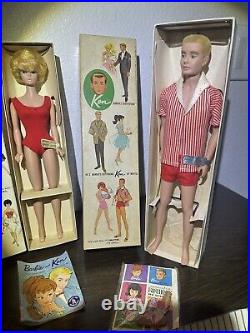 Vintage Allan Barbie Ken Dolls BOXES DETAILS & WRIST TAG All Original & Clothes