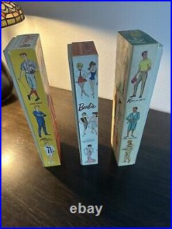 Vintage Allan Barbie Ken Dolls BOXES DETAILS & WRIST TAG All Original & Clothes