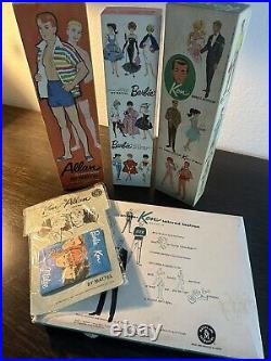 Vintage Allan Barbie Ken Dolls BOXES DETAILS & WRIST TAG All Original & Clothes