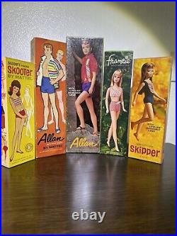 Vintage Allan, Skooter, Francie, Skipper Barbie Dolls (By Barbie Mattel)