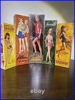 Vintage Allan, Skooter, Francie, Skipper Barbie Dolls (By Barbie Mattel)