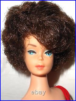 Vintage BIG HAIR BRUNETTE BUBBLECUT BARBIE & KEN DOLL CLOTHES SHOES TRUNK LOT