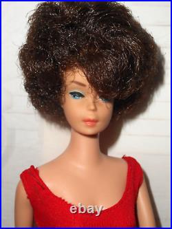 Vintage BIG HAIR BRUNETTE BUBBLECUT BARBIE & KEN DOLL CLOTHES SHOES TRUNK LOT