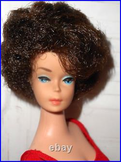 Vintage BIG HAIR BRUNETTE BUBBLECUT BARBIE & KEN DOLL CLOTHES SHOES TRUNK LOT