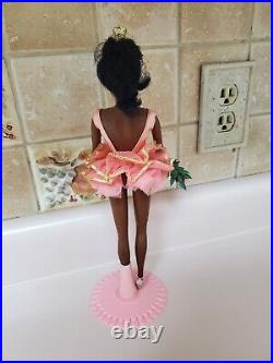 Vintage Barbie 1976 Ballerina Cara African American AA Doll with Stand and Roses