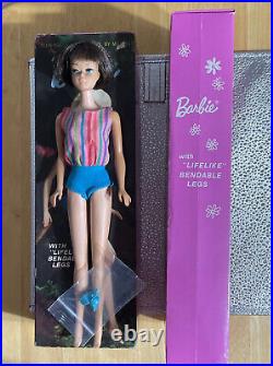 Vintage Barbie American Girl Brunette Mint In Box EUC