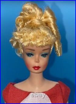 Vintage Barbie Doll OOAK Golden Blonde Hair Ponytail Repaint Reroot By Niccole