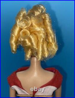 Vintage Barbie Doll OOAK Golden Blonde Hair Ponytail Repaint Reroot By Niccole