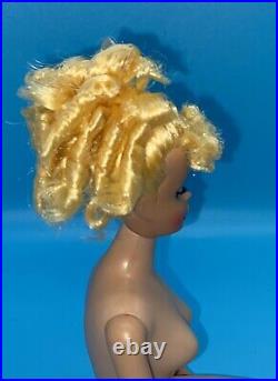 Vintage Barbie Doll OOAK Golden Blonde Hair Ponytail Repaint Reroot By Niccole