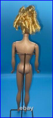 Vintage Barbie Doll OOAK Golden Blonde Hair Ponytail Repaint Reroot By Niccole