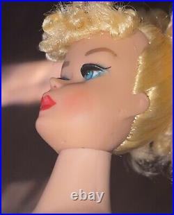 Vintage Barbie Doll OOAK Golden Blonde Hair Ponytail Repaint Reroot By Niccole