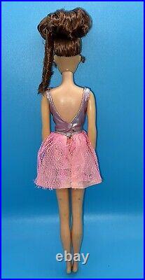 Vintage Barbie Doll OOAK Growin' Growing Hair Francie Dress Brunette By Niccole