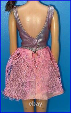 Vintage Barbie Doll OOAK Growin' Growing Hair Francie Dress Brunette By Niccole