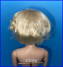 Vintage Barbie Doll OOAK Side Part American Girl Platinum Hair Head By Niccole