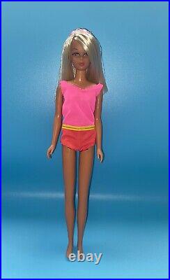 Vintage Barbie Doll VTG OOAK Sun Sun Francie Repaint Platinum Reroot By Niccole