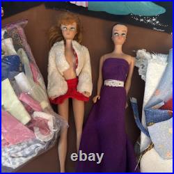 Vintage Barbie LOT 2 Dolls with a Lot of Accessories Wigs 2 Cases 1961 1963