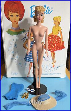 Vintage Barbie Ponytail #4, HTF IN THE SWIM 9-CompleteN/Mint Outfits-Excellent