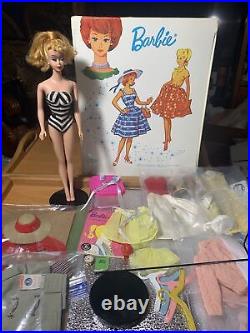 Vintage Barbie Ponytail #4, HTF IN THE SWIM 9-CompleteN/Mint Outfits-Excellent