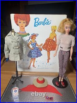 Vintage Barbie Ponytail #4, HTF IN THE SWIM 9-CompleteN/Mint Outfits-Excellent