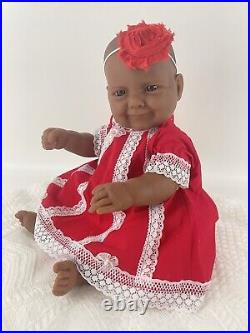 Vintage Berenguer La Newborn Moments Baby Doll Ethnic A/A Soft Full Vinyl Girl